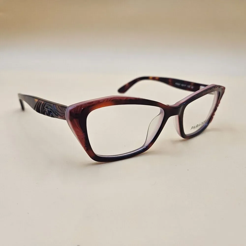 Paradox Collection Womens Cateye Eyeglass Frames P5021 Red Tortoise 52-17-135
